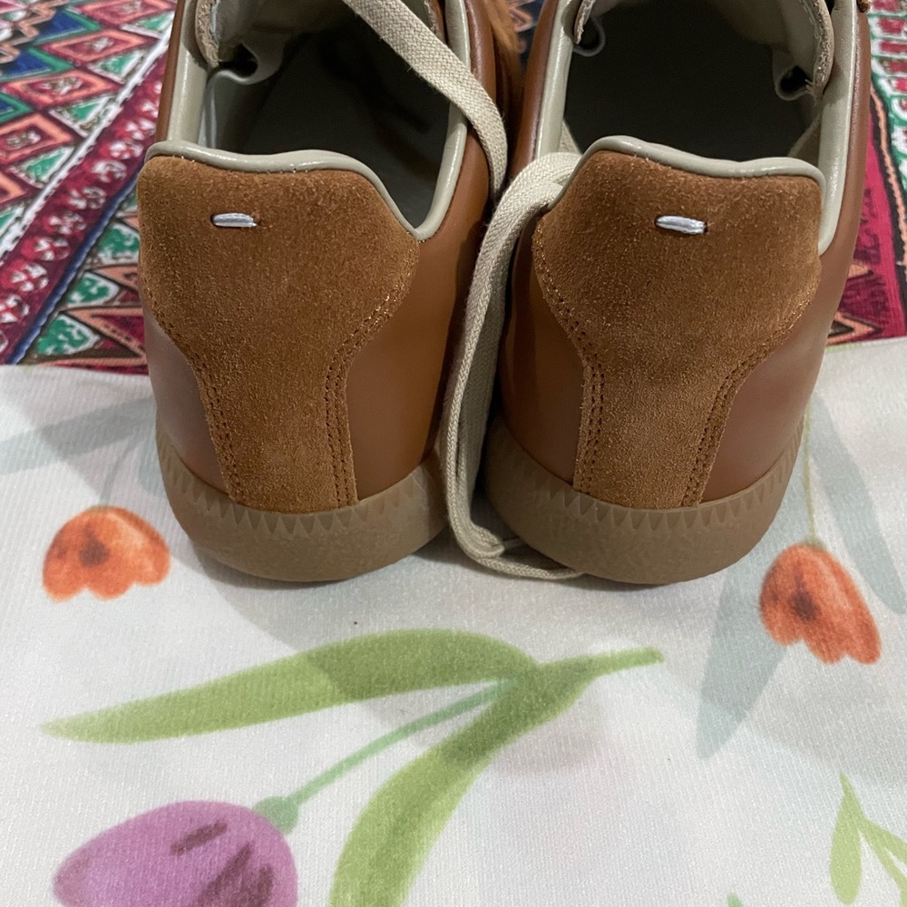 Maison Martin Margiela Men's Casual Suede & Leather Sneaker in Brown - Picture 6 of 8